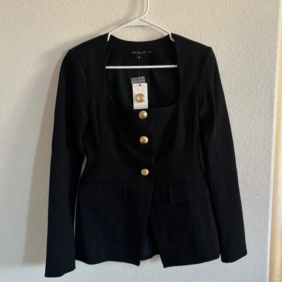 Good American - Soft Stretch Ponte Sculpted Blazer - Picture 3 of 5